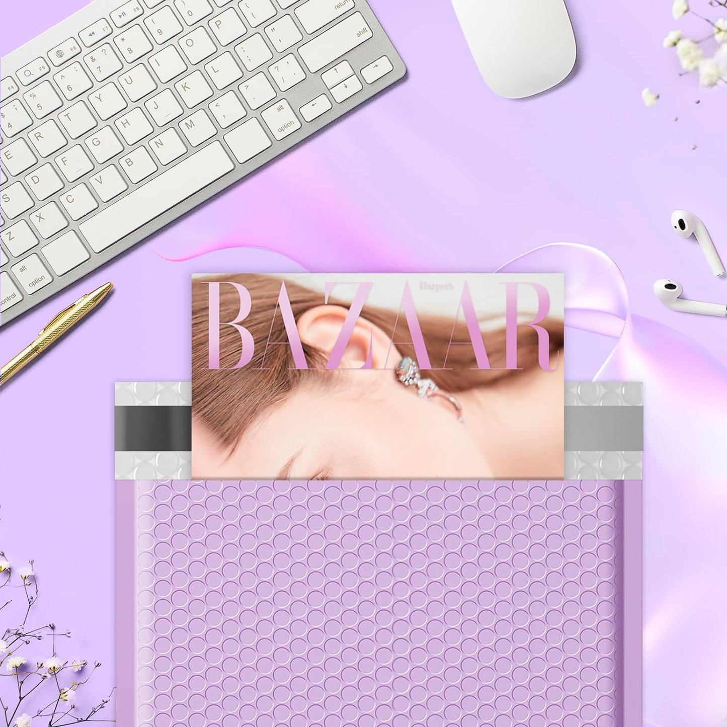 10.5x16 Bubble Mailer #5|Usable Size 10.5x15"| Lavender Purple