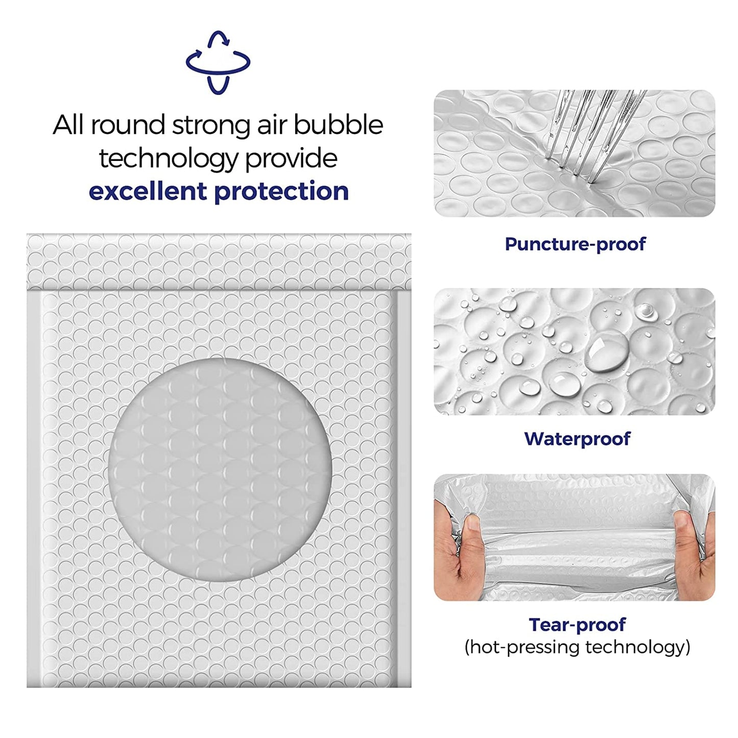 8.5x12 Inch Bubble Mailers #2 | Usable Size 8.5x11" | 250 Pack Wholesale