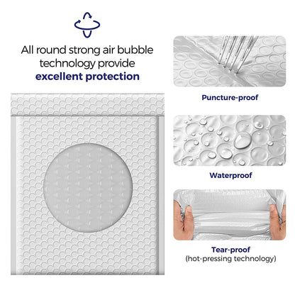 8.5x12 Inch Bubble Mailers #2 | Usable Size 8.5x11" | 250 Pack Wholesale