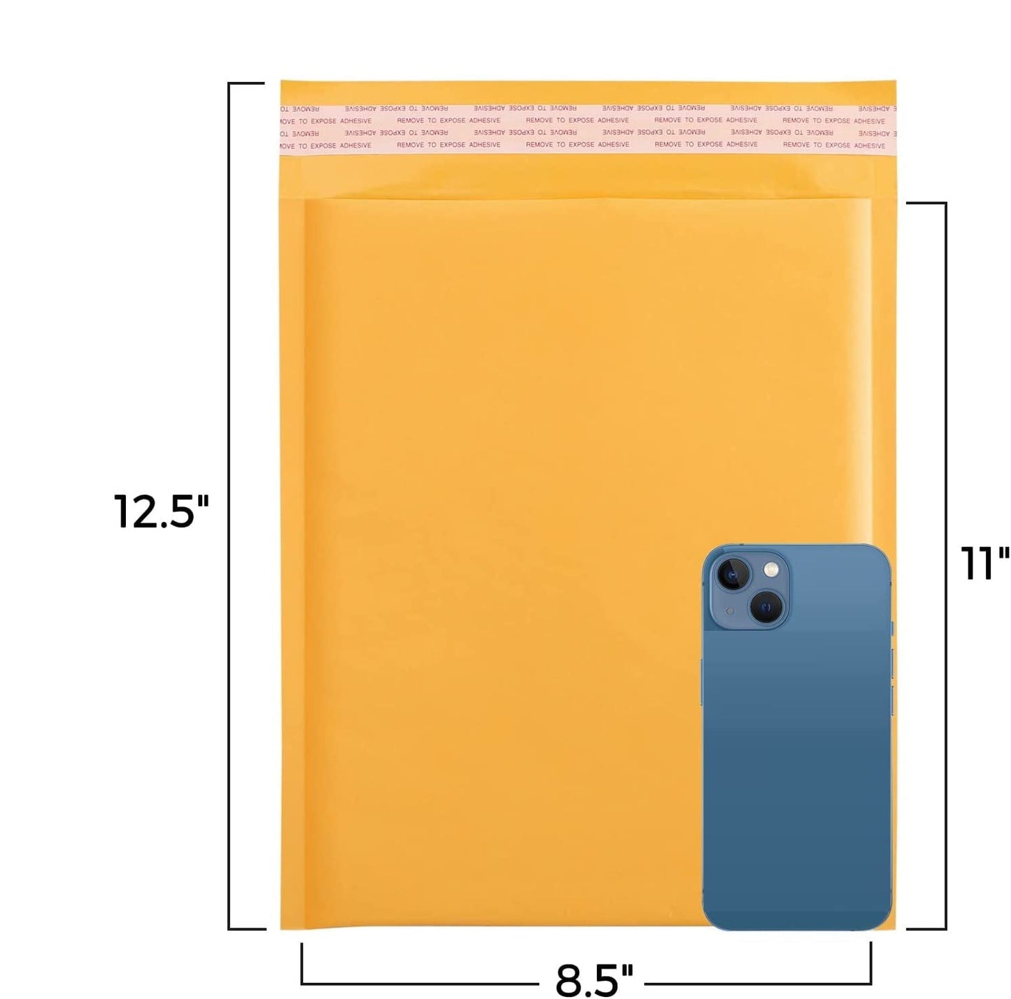 8.5x12 Kraft Bubble Mailer Padded Envelope #2 | Usable Size 8.5x11"| Yellow