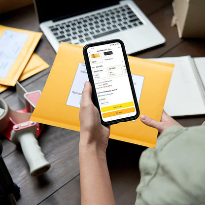 8.5x12 Kraft Bubble Mailer Padded Envelope #2 | Usable Size 8.5x11"| Yellow