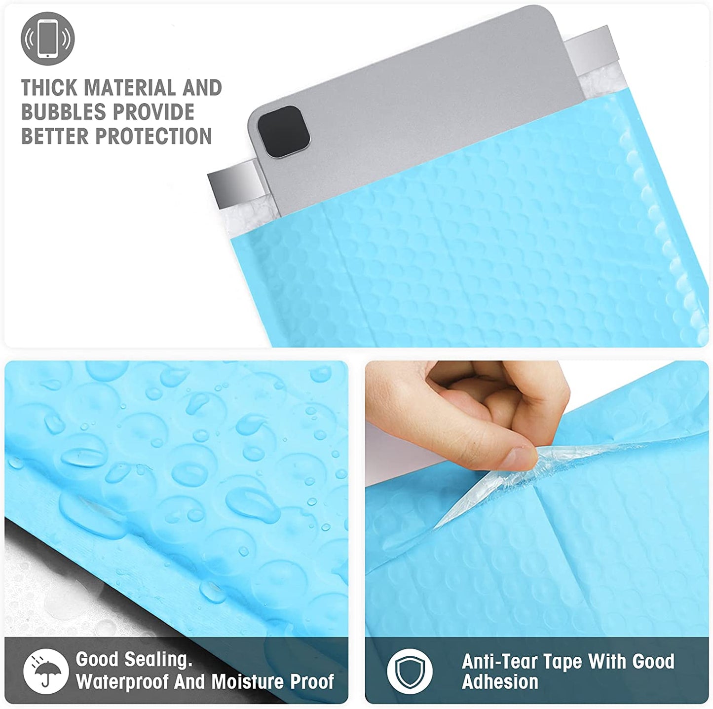 8.5x12 Bubble - Mailer Padded Envelope | Blue - Shipping In Style