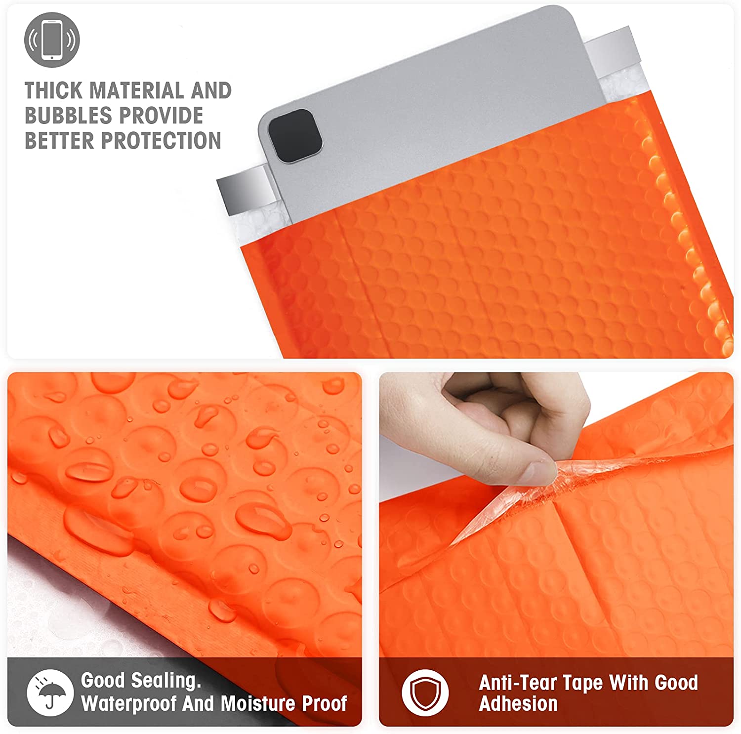 8.5x12 Bubble - Mailer Padded Envelope | Orange - Shipping In Style