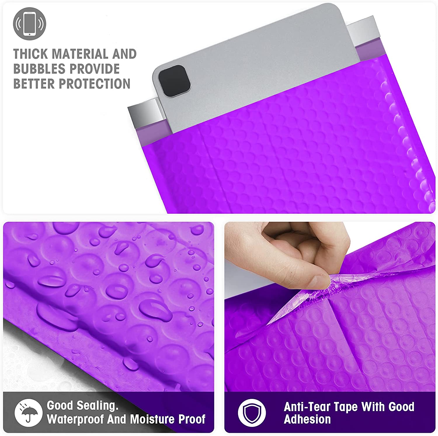 8.5x12 Bubble - Mailer Padded Envelope | Purple - Shipping In Style