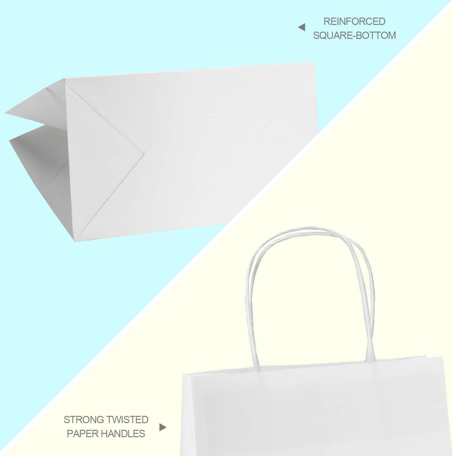 10x5x13 Inch Kraft Paper Gift Bags | 100 Pack Wholesale