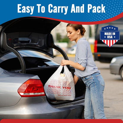 11.5 x 6.5 x 21“  0.47mil Thank You Plastic Bags 1000 Count