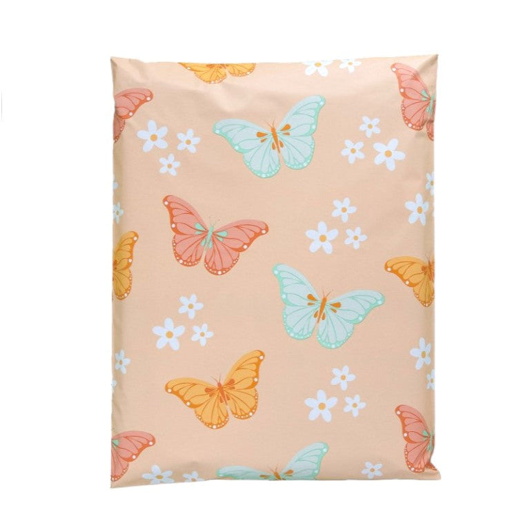 Butterfly Poly Mailers Size 7.5x10.5 Colorful Pastel Shipping Bags