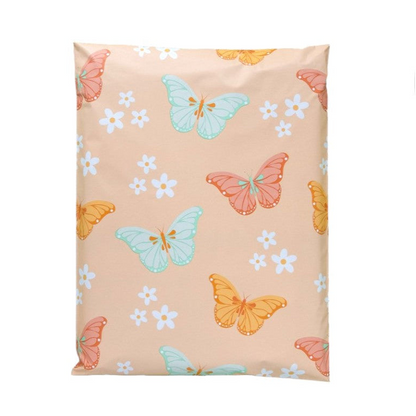 Butterfly Poly Mailers Size 7.5x10.5 Colorful Pastel Shipping Bags