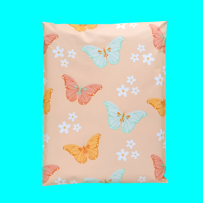 Butterfly Poly Mailers Size 7.5x10.5 Colorful Pastel Shipping Bags