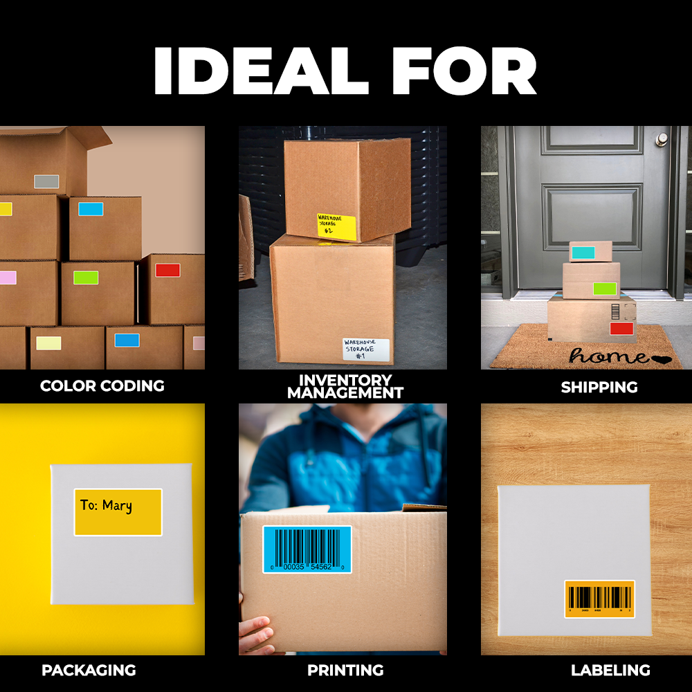 4" x 2" Direct Thermal Labels - 725 Stickers | LB-DTT (Made in USA)