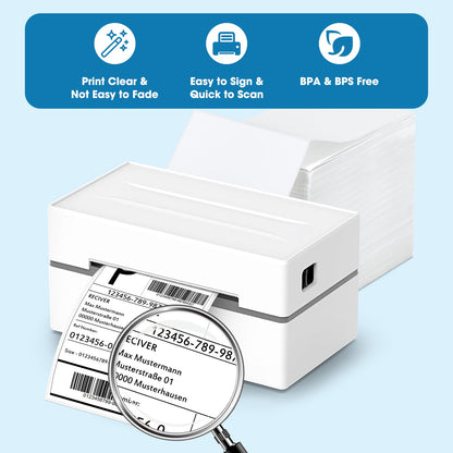 4x6 Direct Thermal Shipping Labels Paper | White