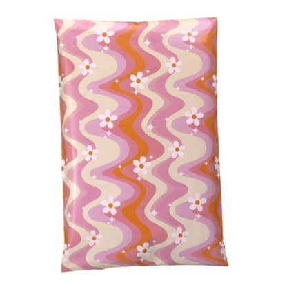 Pink Wavy Daisy Poly Mailers Size 6x9 Colorful Shipping Bags