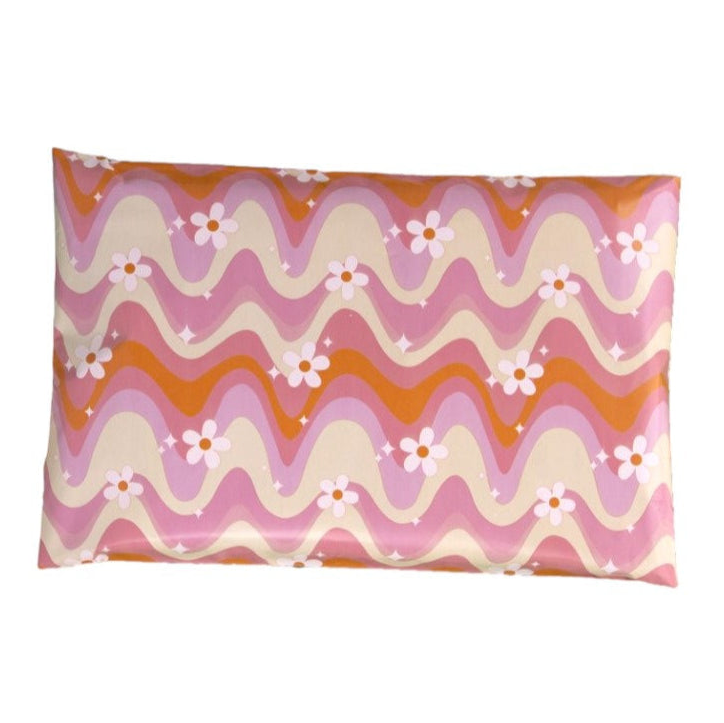 Pink Wavy Daisy Poly Mailers Size 6x9 Colorful Shipping Bags