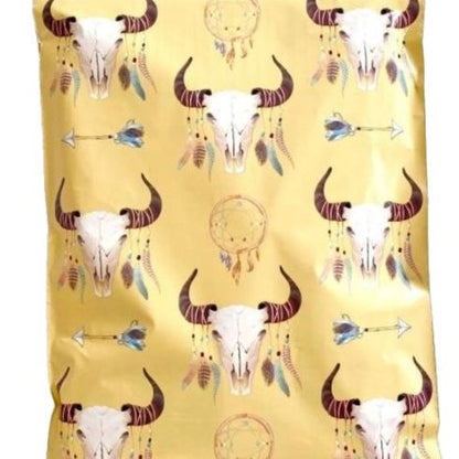 Boho Bull Western Poly Mailers Size 10x13 Colorful Shipping Bags - Shipping In Style