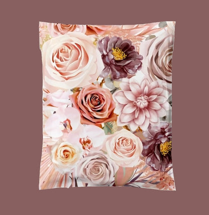 Boho Flowers Poly Mailers Size 14x17 Colorful Shipping Bags - Shipping In Style