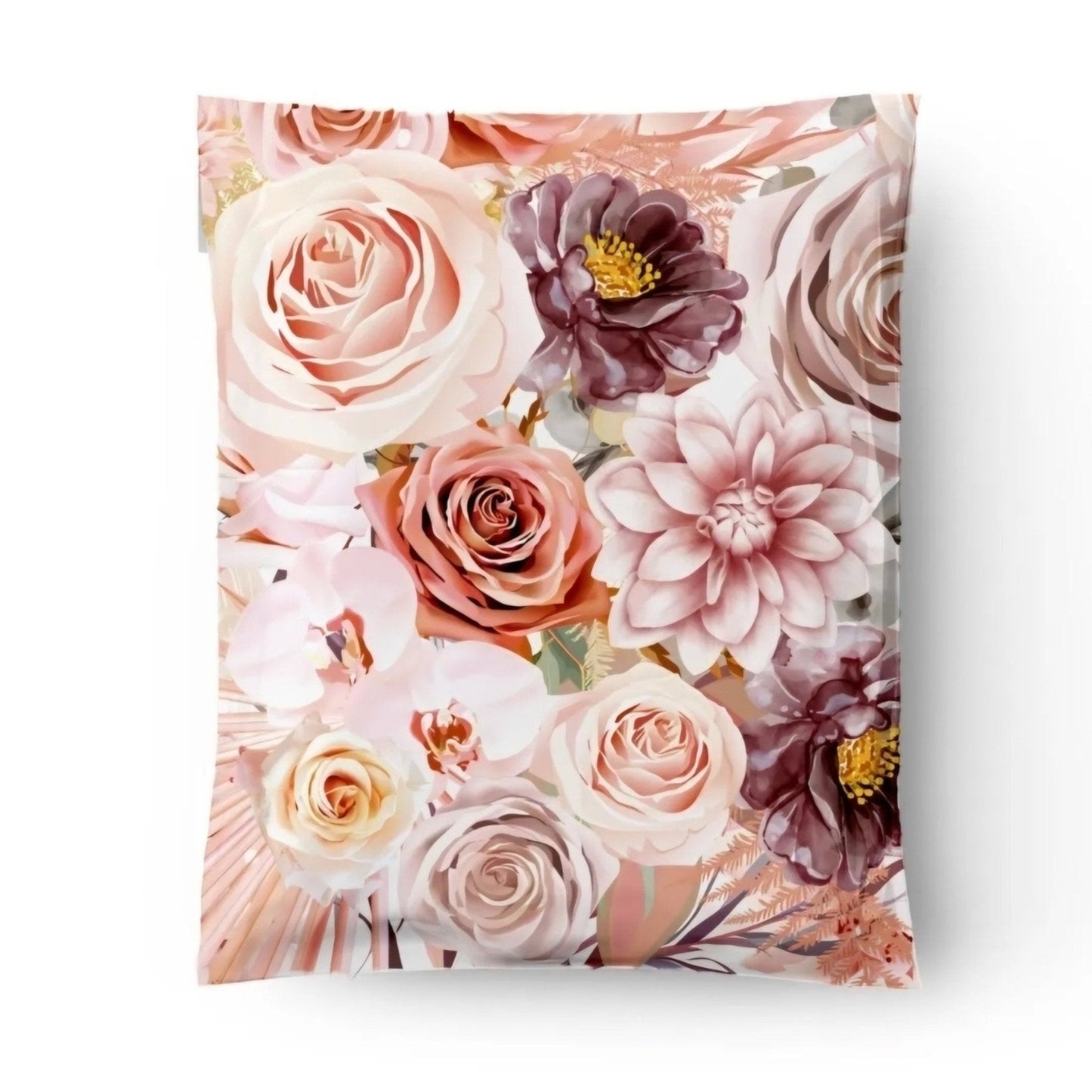 Boho Flowers & Roses Poly Mailers Size 10x13 Shipping Bags - Shipping In Style