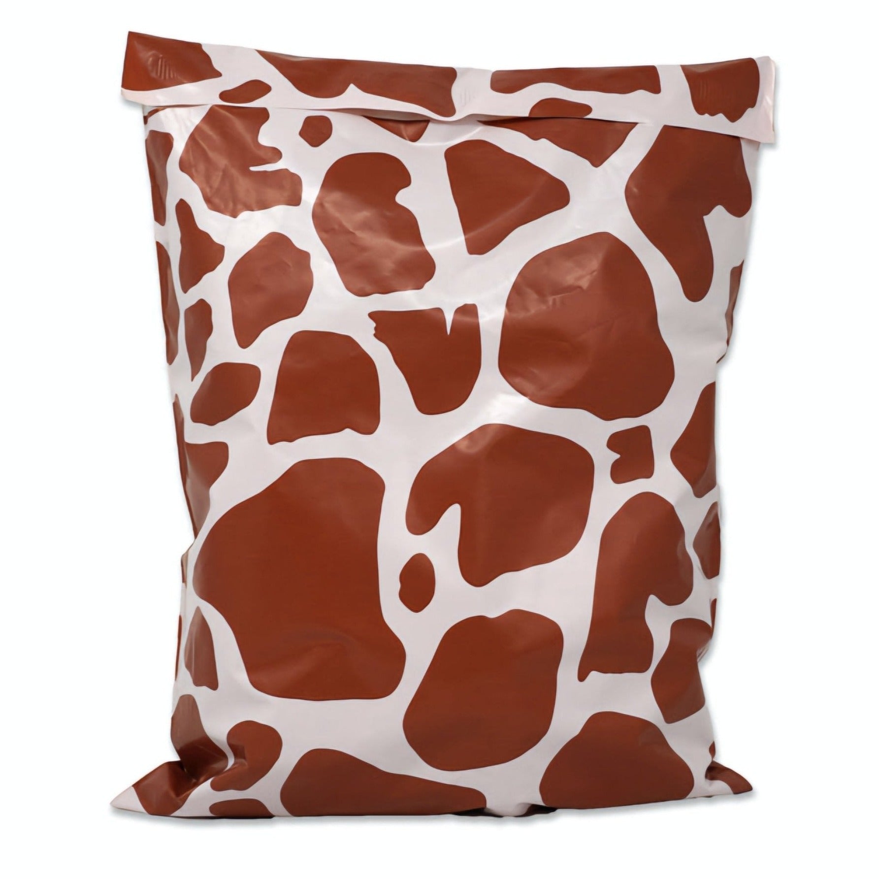 Brown Cow Print Poly Mailers Size 10x13 Shipping Bags - Shipping In Style