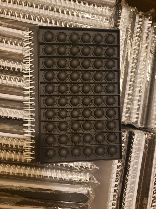 Bubble Fidget Push Pop Spiral Notebook Black - Shipping In Style