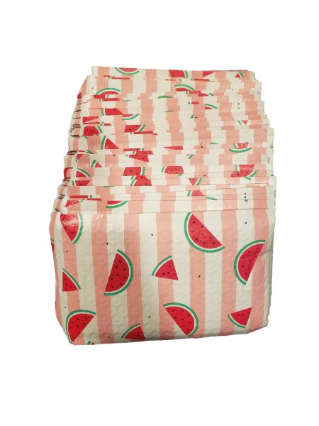 Bubble Mailers Size 4x7 Pink Watermelon Shipping Supplies Padded Bags - Shipping In Style