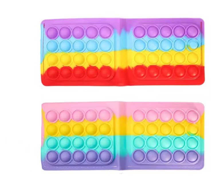 Bubble Pop Fidget Wallet - Rainbow Pastel Edition - Shipping In Style
