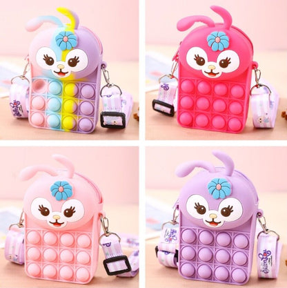 Bunny Fidget Crossbody Bag Bubble Pop Toy - Shipping In Style