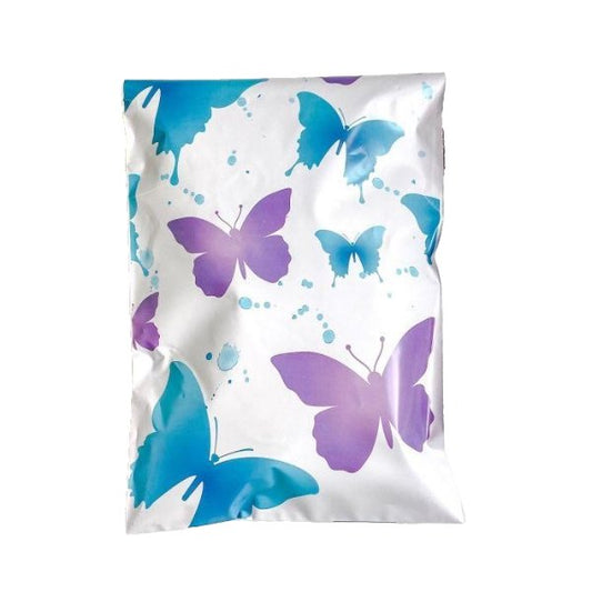 Butterfly Purple Turquoise Poly Mailers Size 6x9 Shipping Bags - Shipping In Style