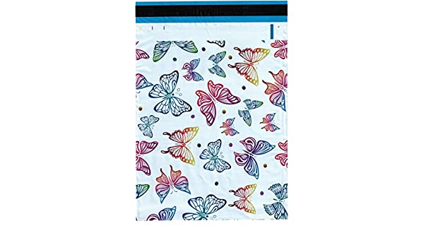 Butterfly Rainbow Colors Poly Mailers Size 6x9 Shipping Bags - Shipping In Style