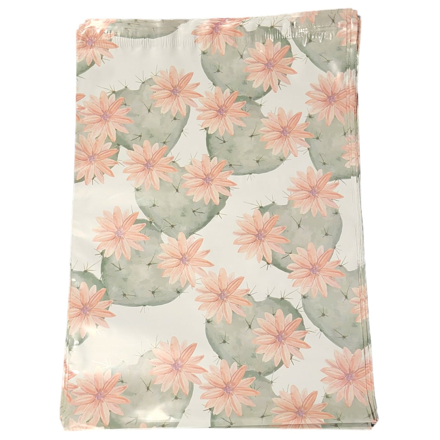 Cactus Blossoms Poly Mailers Size 10x13 Colorful Shipping Bags - Shipping In Style