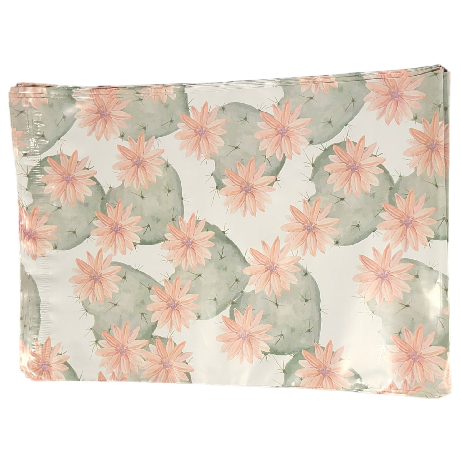 Cactus Blossoms Poly Mailers Size 10x13 Colorful Shipping Bags - Shipping In Style