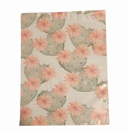 Cactus Blossoms Poly Mailers Size 10x13 Colorful Shipping Bags - Shipping In Style