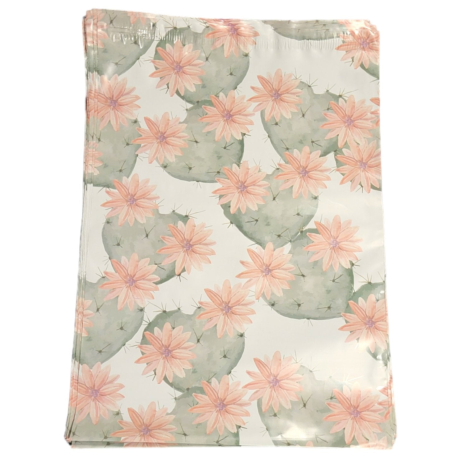 Cactus Blossoms Poly Mailers Size 10x13 Colorful Shipping Bags - Shipping In Style