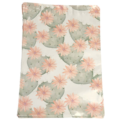 Cactus Blossoms Poly Mailers Size 10x13 Colorful Shipping Bags - Shipping In Style