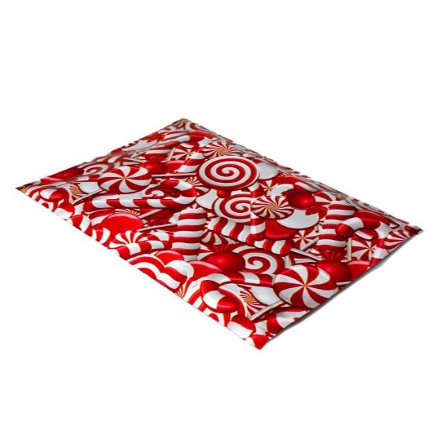 Candy Cane Christmas Poly Mailers Size 10x13 Shipping Bags - Shipping In Style