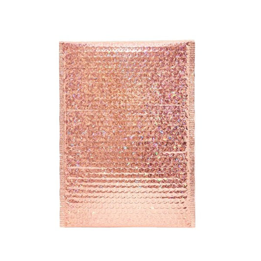 Champagne Metallic Bubble Mailers Size 5x5 Padded Shipping Bags - Shipping In Style