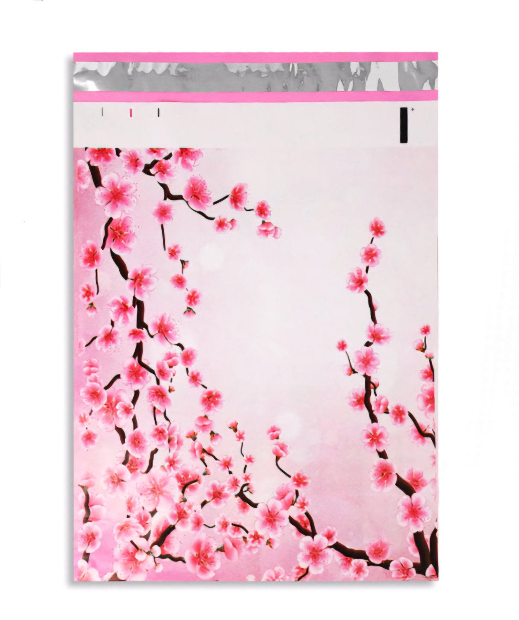 Cherry Blossom Pink Poly Mailers Size 10x13 Colorful Shipping Bags - Shipping In Style