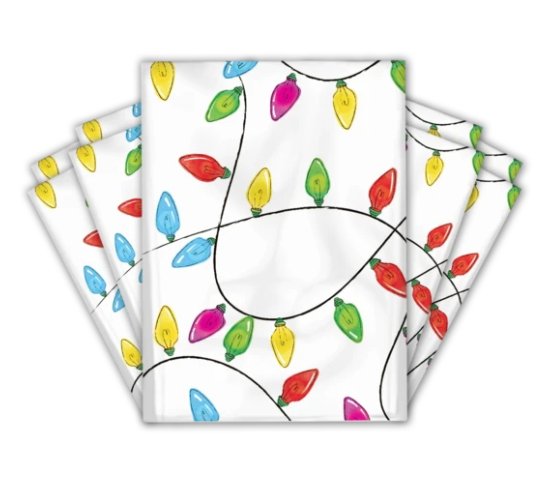 Christmas Lights Colorful Poly Mailers Size 10x13 Shipping Bags - Shipping In Style