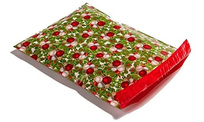 Christmas Ornament Red Green Poly Mailers Size 10x13 Shipping Bags - Shipping In Style