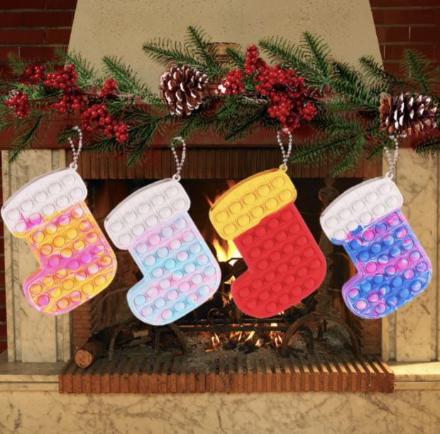Christmas Stocking Bubble Pop Fidget Toy Hanging Stockings - Shipping In Style