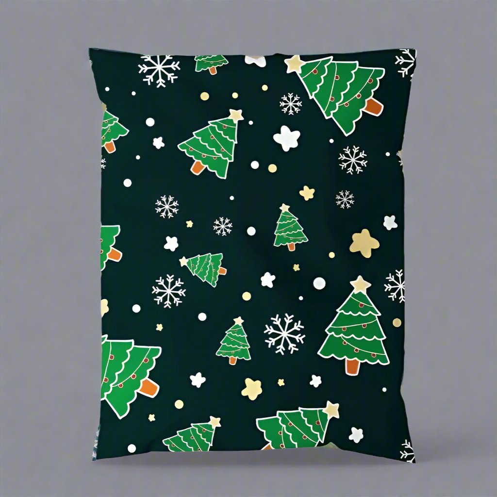 Christmas Tree Poly Mailers Size 10x13 Shipping Bags - Shipping In Style