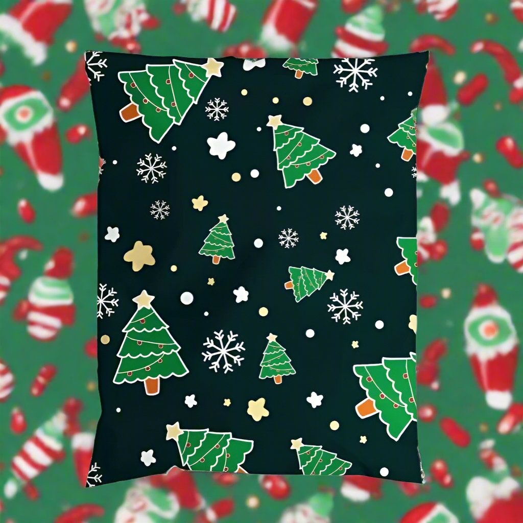 Christmas Tree Poly Mailers Size 10x13 Shipping Bags - Shipping In Style