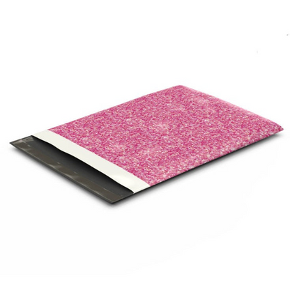 Pink Confetti Glitter Poly Mailers Size 10x13 Shipping Bags