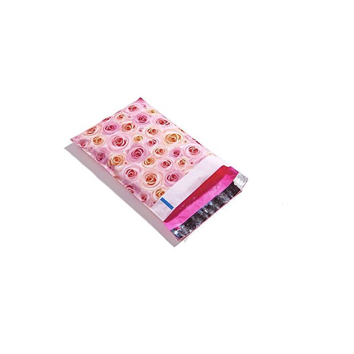 Cute Pink Rose Flowers Poly Mailers Size 6x9 Shipping Bags - Shipping In Style