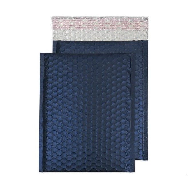 Dark Blue Metallic Bubble Mailers Size 8.5x12 Padded Envelopes - Shipping In Style