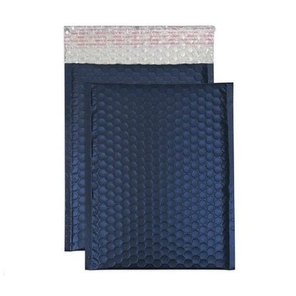 Dark Blue Metallic Bubble Mailers Size 8.5x12 Padded Envelopes - Shipping In Style