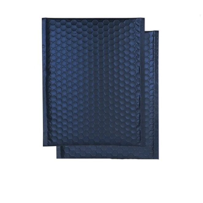 Dark Blue Metallic Bubble Mailers Size 8.5x12 Padded Envelopes - Shipping In Style