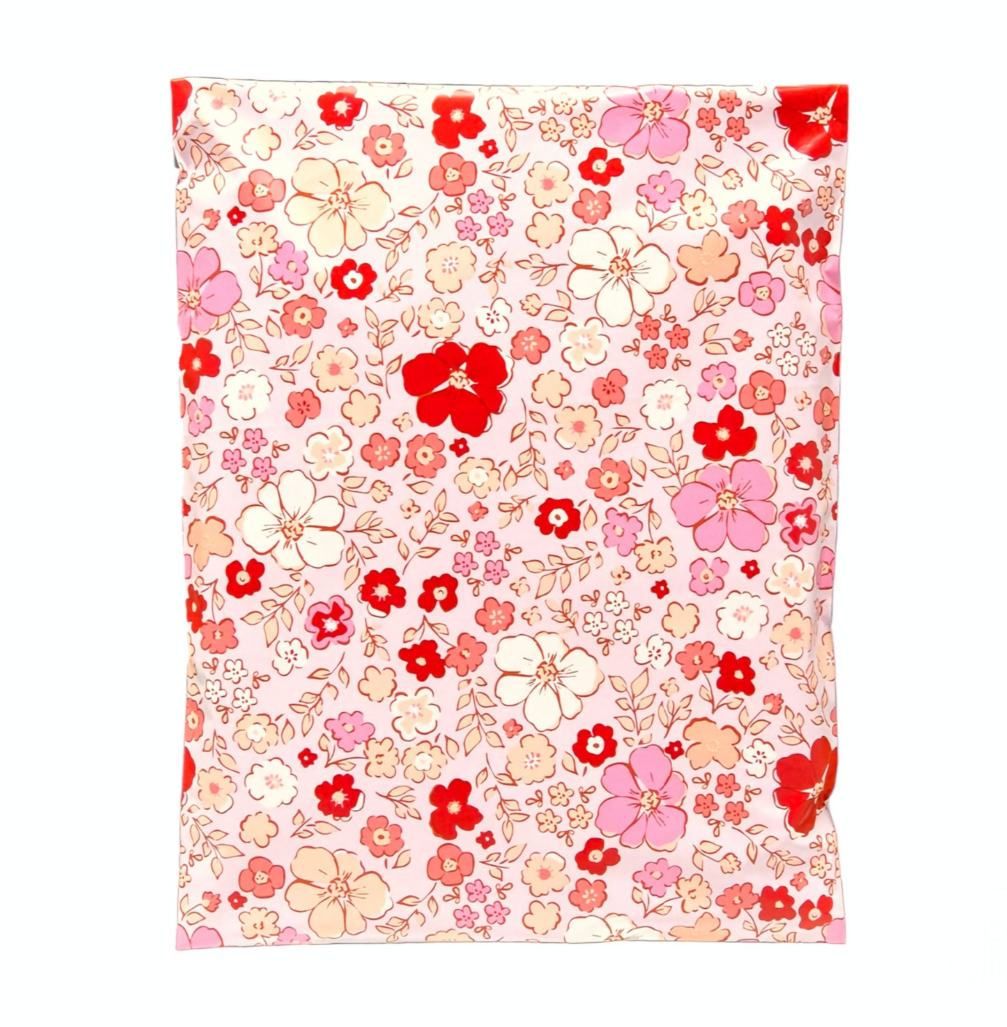 Ditsy Pink Flower Poly Mailers Size 6x9 Shipping Bags - Shipping In Style