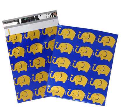 Elephant Poly Mailers Size 10x13 Colorful Shipping Bags - Shipping In Style