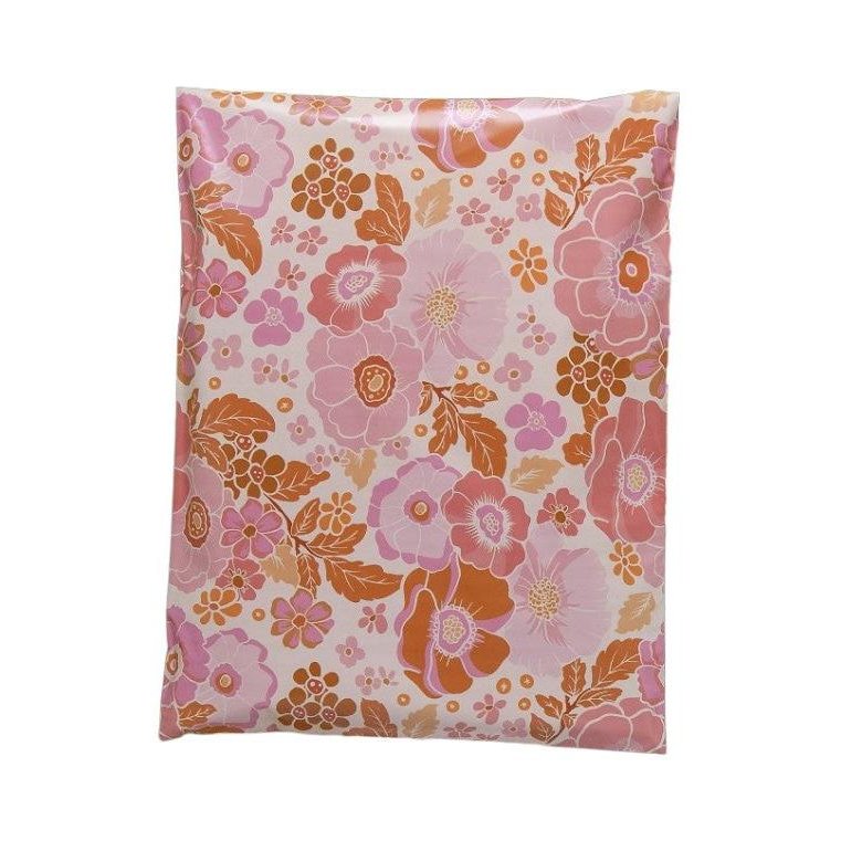 Fall Flowers Poly Mailers Size 10x13 Autumn Floral Shipping Bags - Shipping In Style