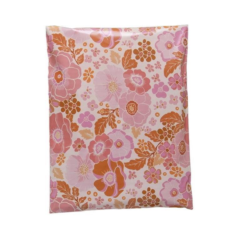 Fall Flowers Poly Mailers Size 10x13 Autumn Floral Shipping Bags - Shipping In Style