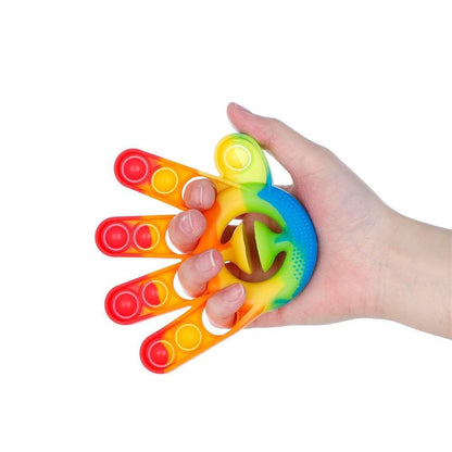 Fidget Popper Hand Snapper Bubble Pop Toy Rainbow Grip - Shipping In Style